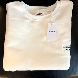 Classic White Crew Neck Sweatshirt